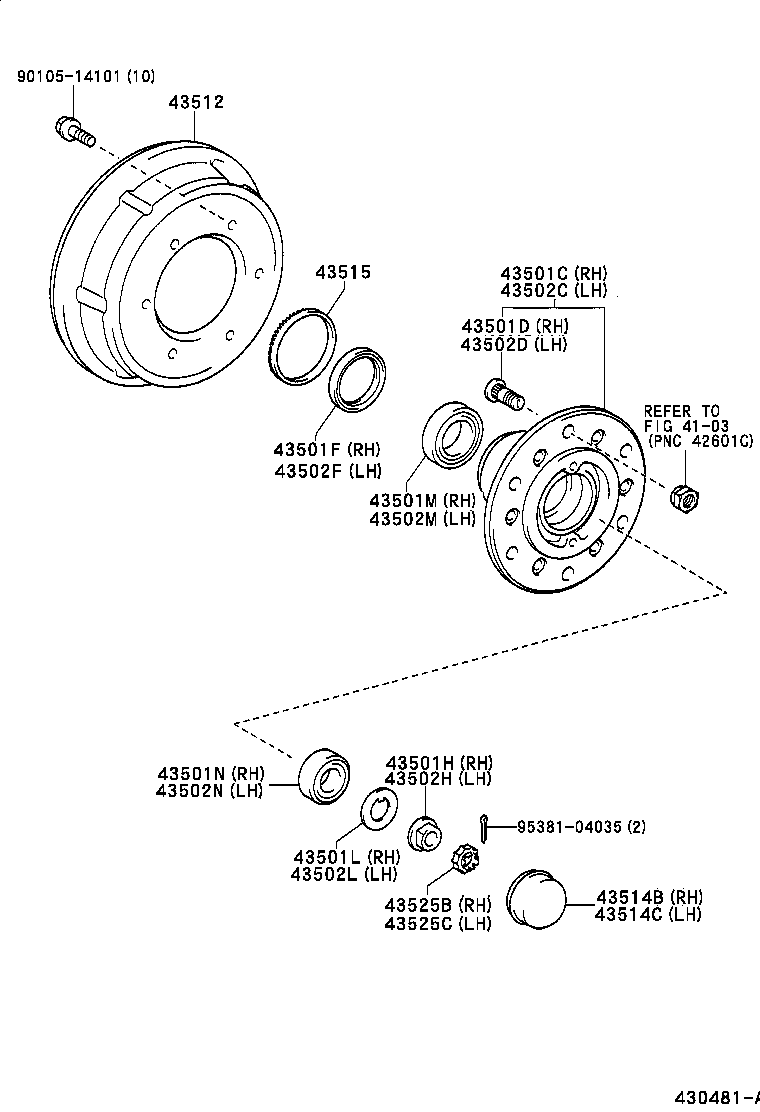 90033-19009 SEAL, OIL (FOR FRONT AXLE HUB RH) product image
