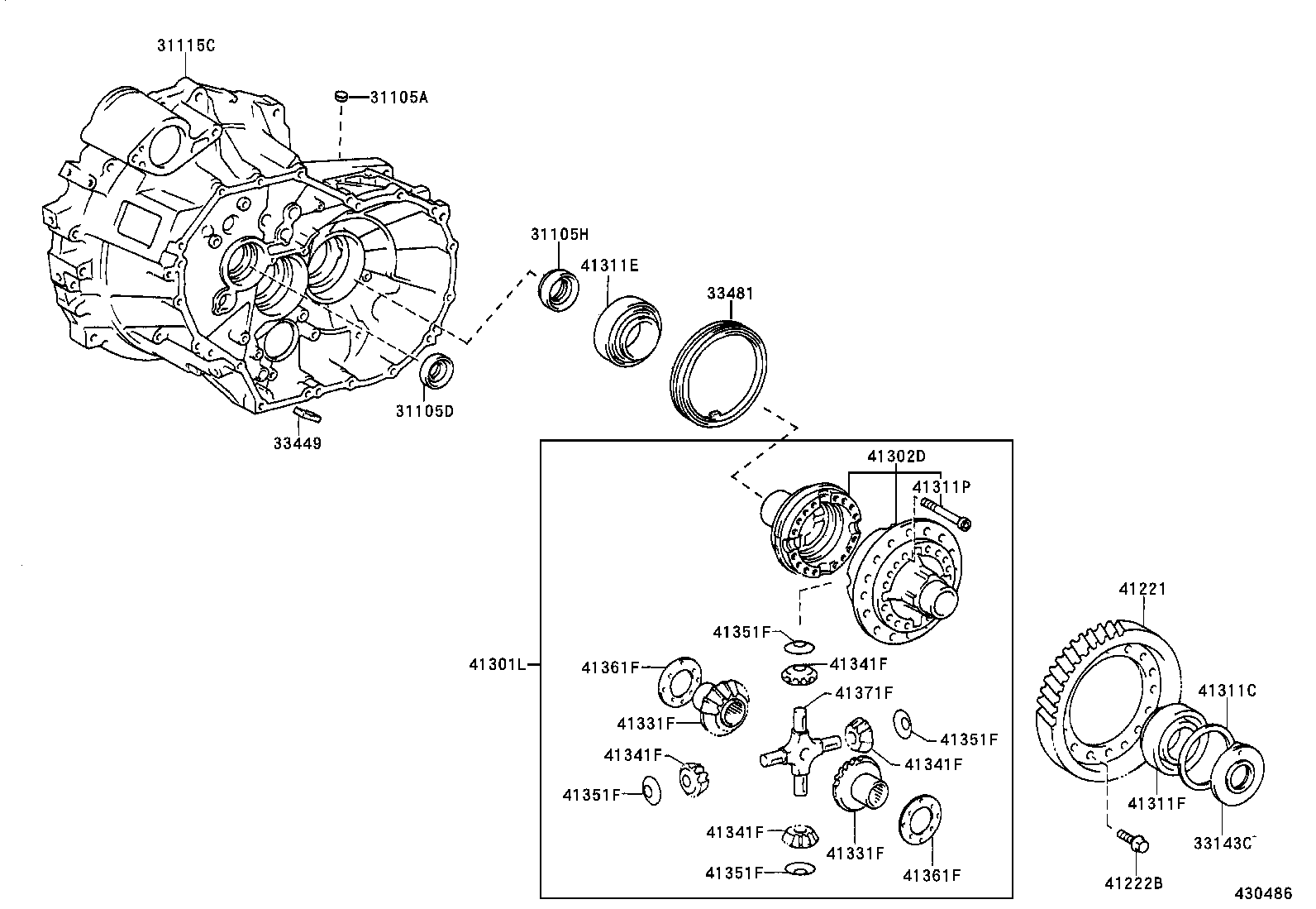 90311-35050 SEAL, OIL (FOR TRANSAXLE HOUSING) product image