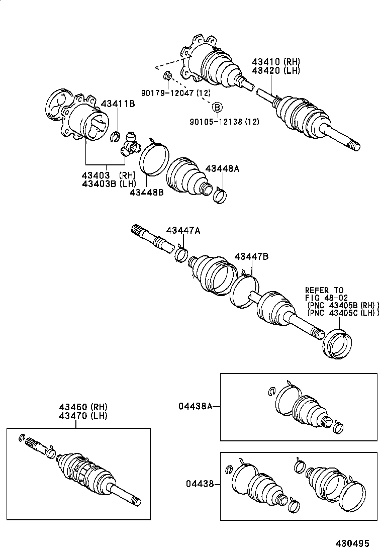43430-26014 SHAFT ASSY, FRONT DRIVE, RH product image