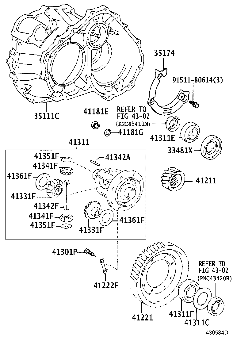 41211-32150 PINION, DIFFERENTIAL DRIVE product image