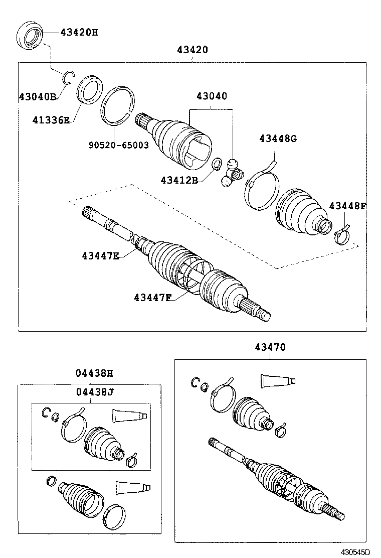 90311-34026 OIL SEAL, FRONT DRIVE SHAFT, LH product image