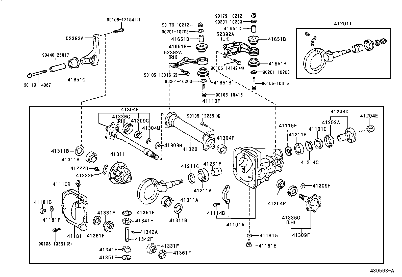 41110-38040 CARRIER ASSY, DIFFERENTIAL, FRONT product image