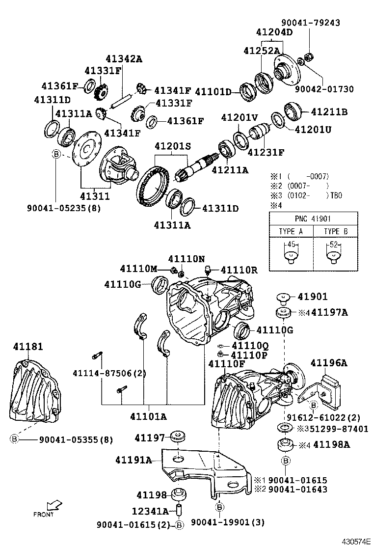 41311-87405 CASE, FRONT DIFFERENTIAL product image