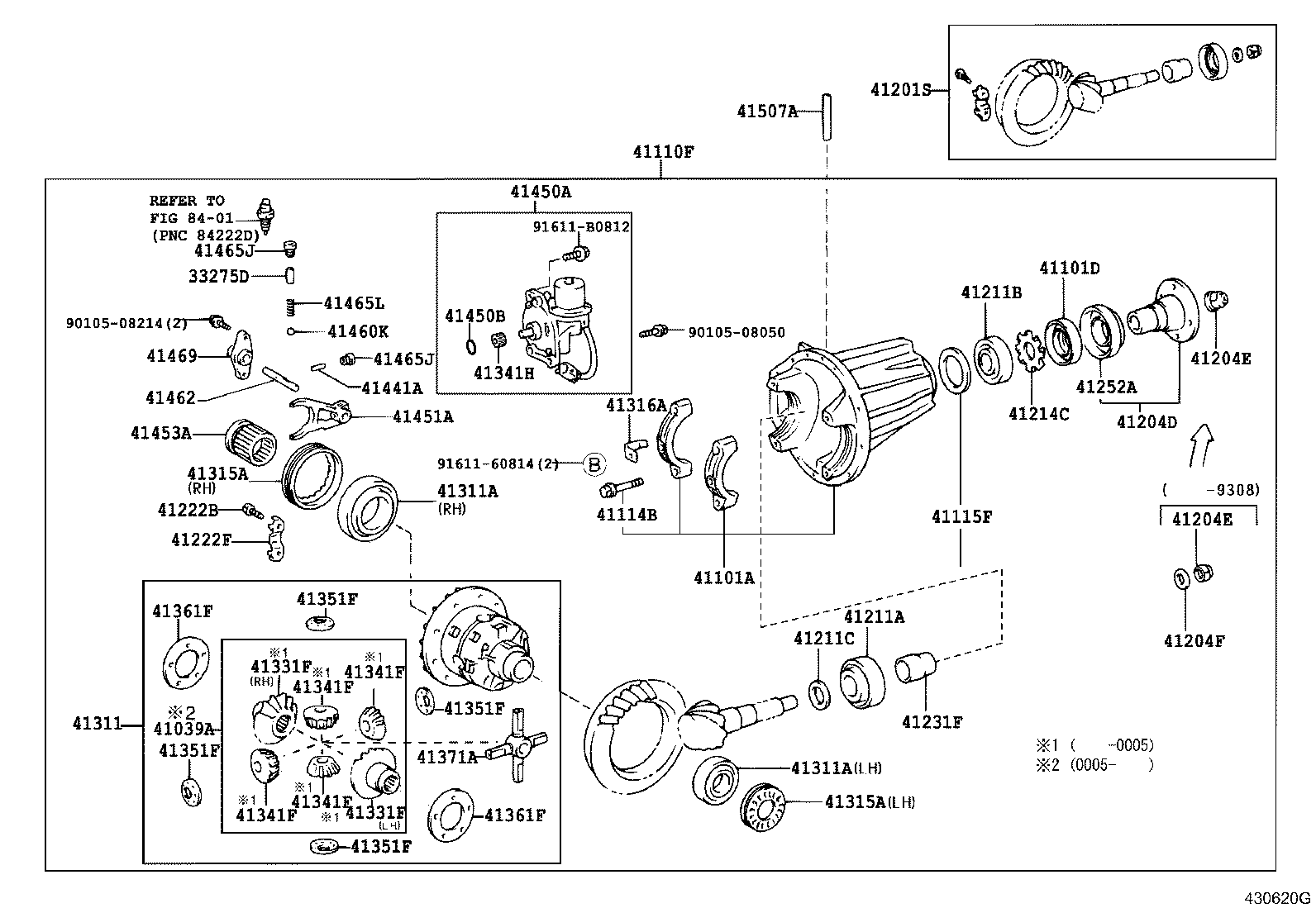 41110-60550 CARRIER ASSY, DIFFERENTIAL, FRONT product image