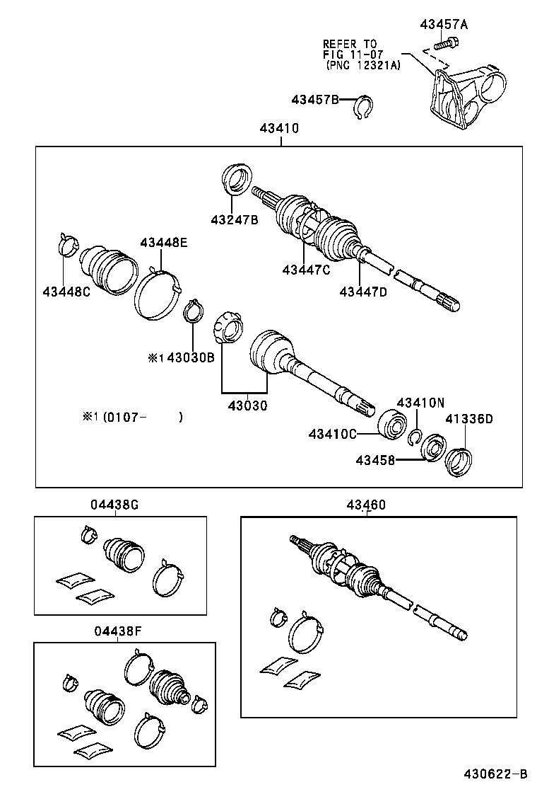 04438-06150 BOOT KIT, FRONT DRIVE SHAFT INBOARD JOINT, RH product image