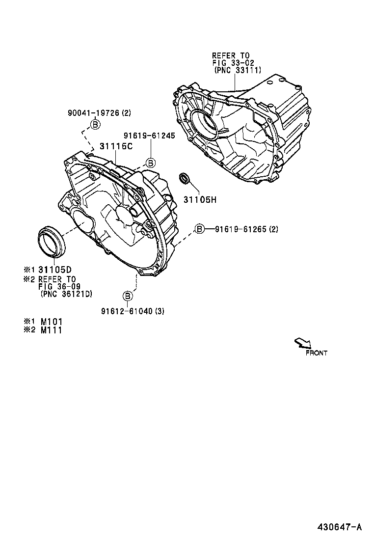 41100-97205 CASE SUB-ASSY, FRONT DIFFERENTIAL, NO.1 product image