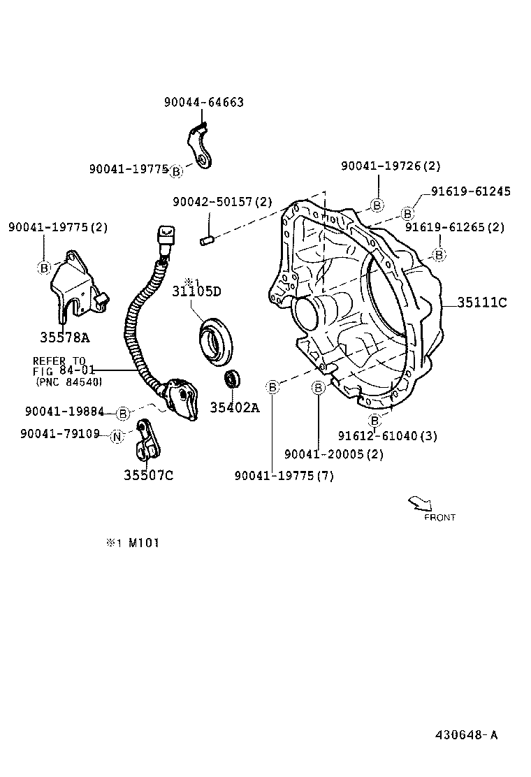 41100-97205 CASE SUB-ASSY, FRONT DIFFERENTIAL, NO.1 product image