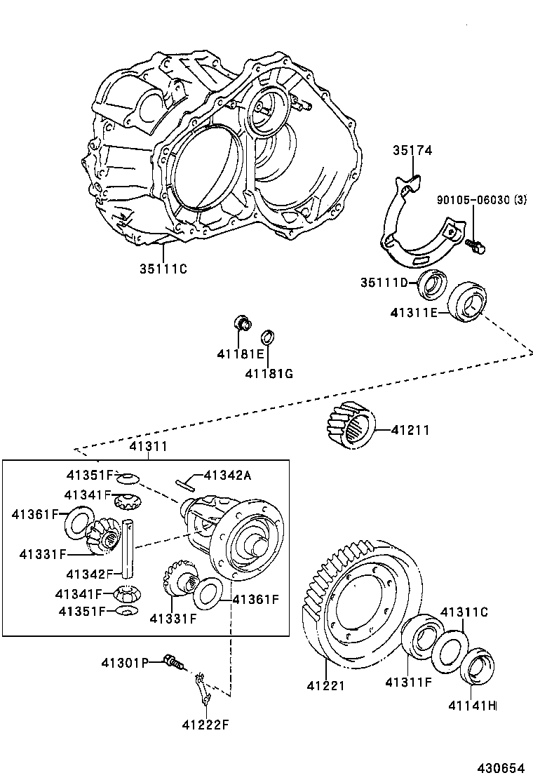 90311-35050 SEAL, OIL (FOR TRANSAXLE HOUSING) product image