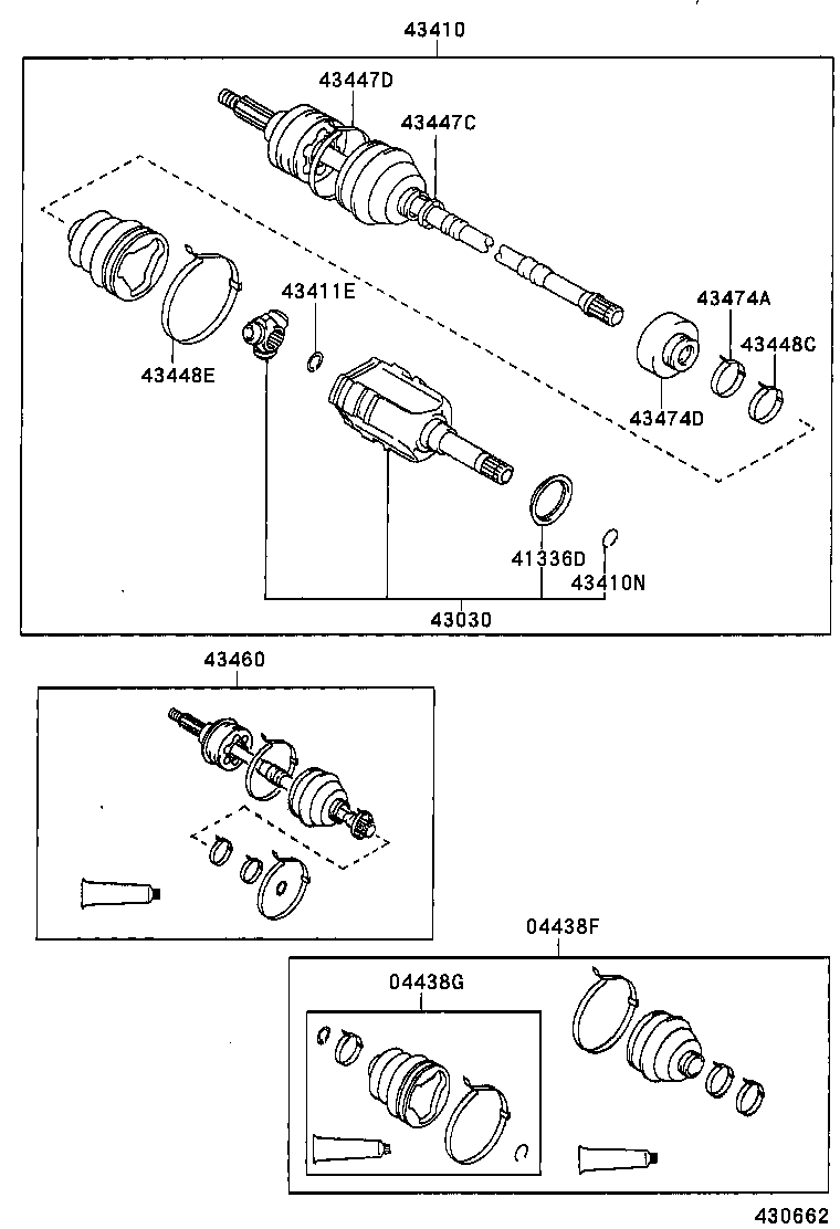 43420-05210 SHAFT ASSY, FRONT DRIVE, LH product image
