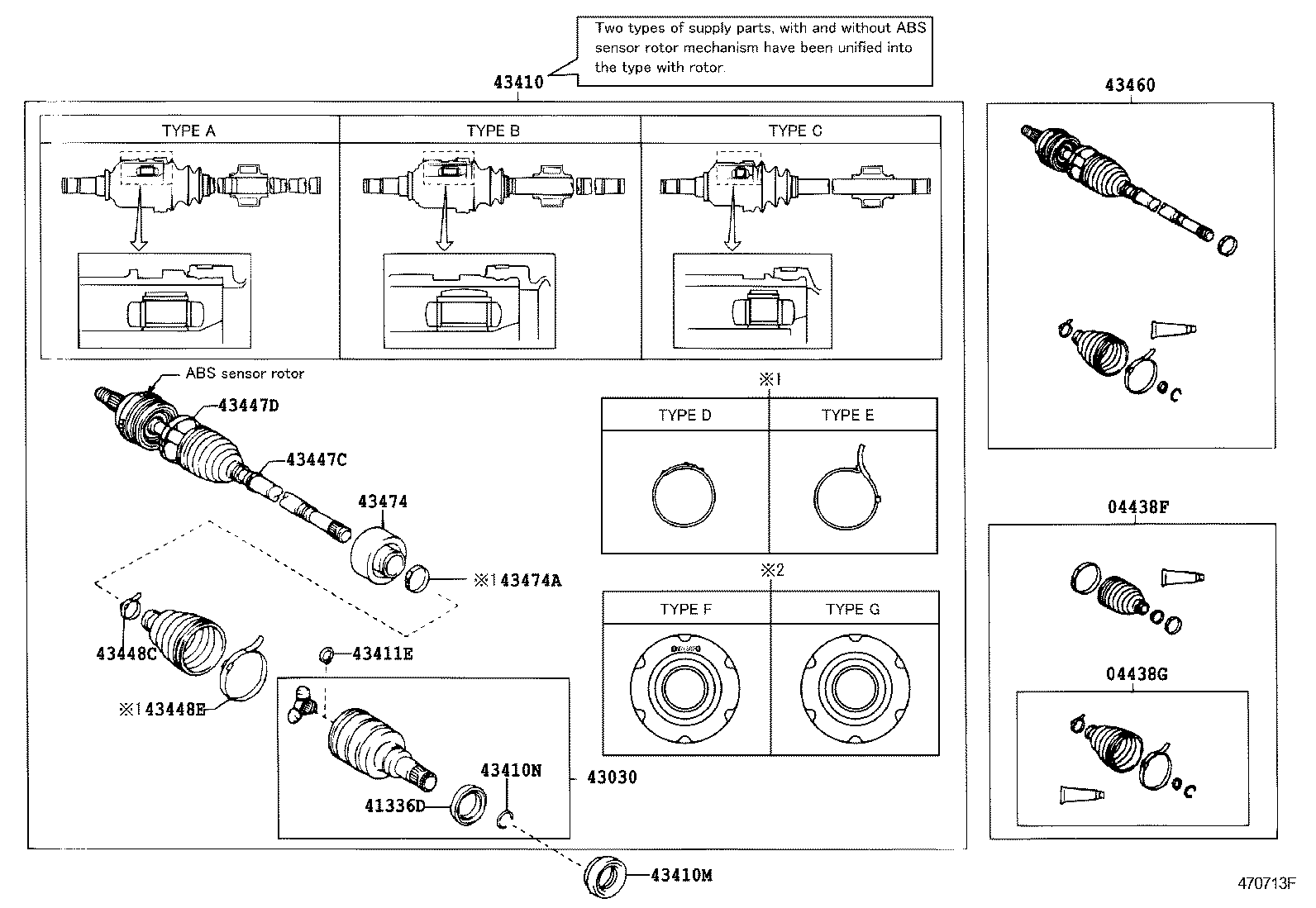 04438-02280 BOOT KIT, FRONT DRIVE SHAFT INBOARD JOINT, RH product image