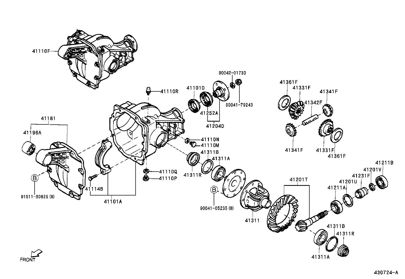 90043-11319 SEAL, OIL (FOR FRONT DIFFERENTIAL CASE) product image