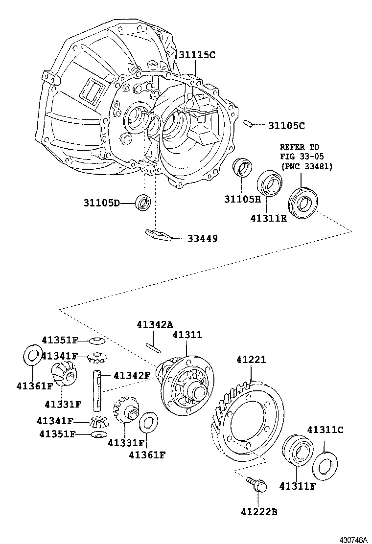 41341-0D030 PINION, FRONT DIFFERENTIAL product image