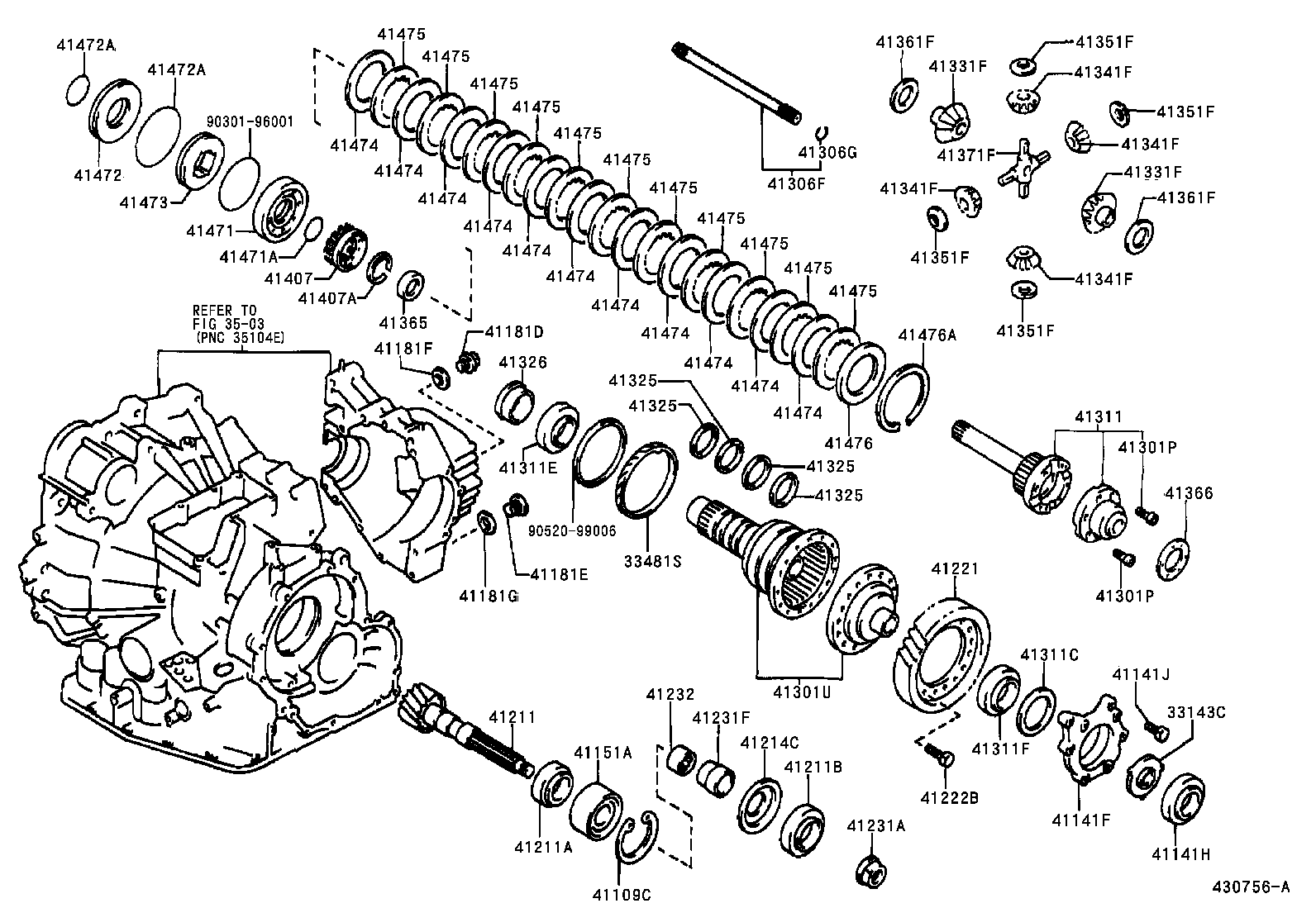 41109-32030 CAGE SUB-ASSY, DIFFERENTIAL DRIVE PINION BEARING product image