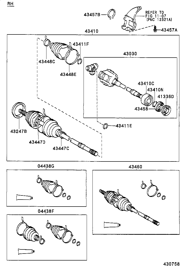 43420-33050 SHAFT ASSY, FRONT DRIVE, LH product image