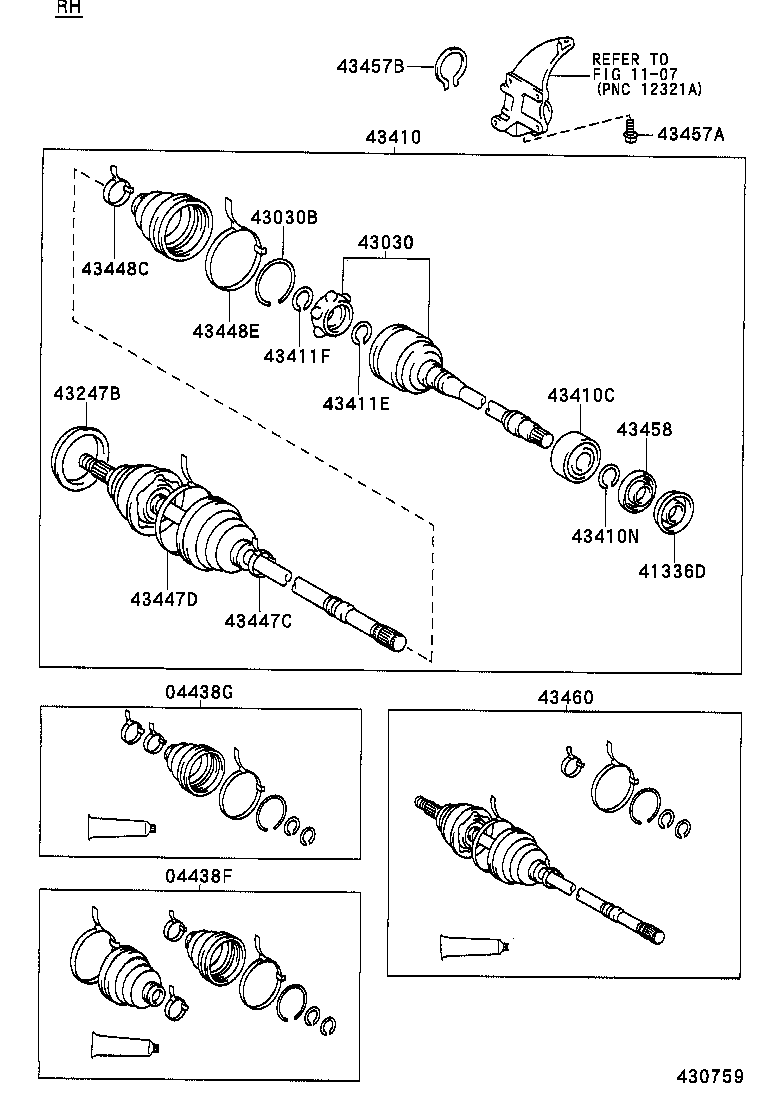 43420-33050 SHAFT ASSY, FRONT DRIVE, LH product image