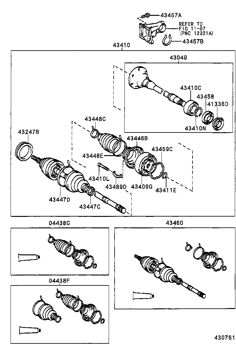 43420-33050 SHAFT ASSY, FRONT DRIVE, LH product image