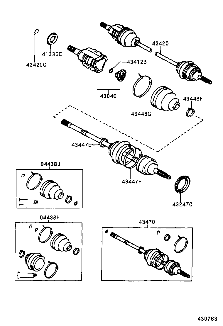 43044-30010 BRACKET, DRIVE SHAFT BEARING product image