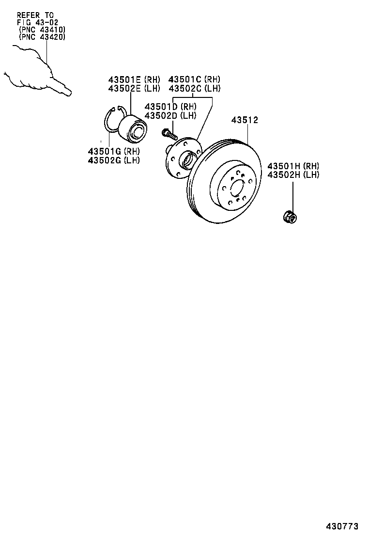 43512-44010 DISC, FRONT product image
