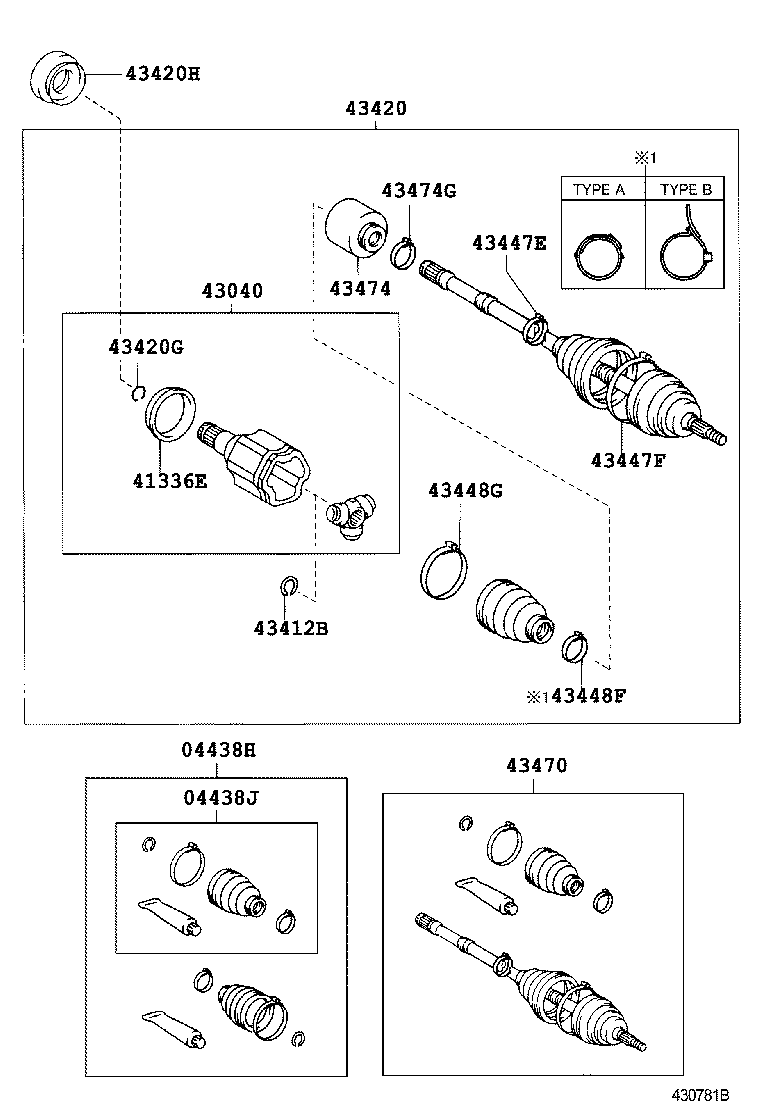 43420-44060 SHAFT ASSY, FRONT DRIVE, LH product image