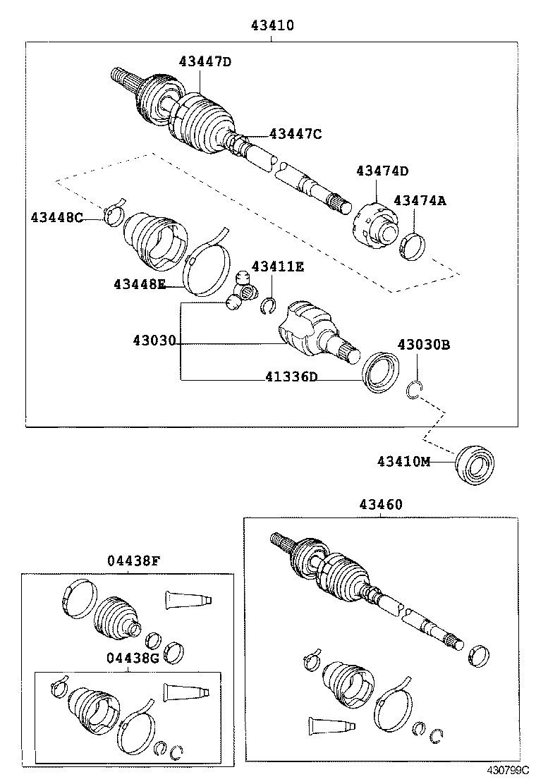 90311-34026 OIL SEAL, FRONT DRIVE SHAFT, LH product image