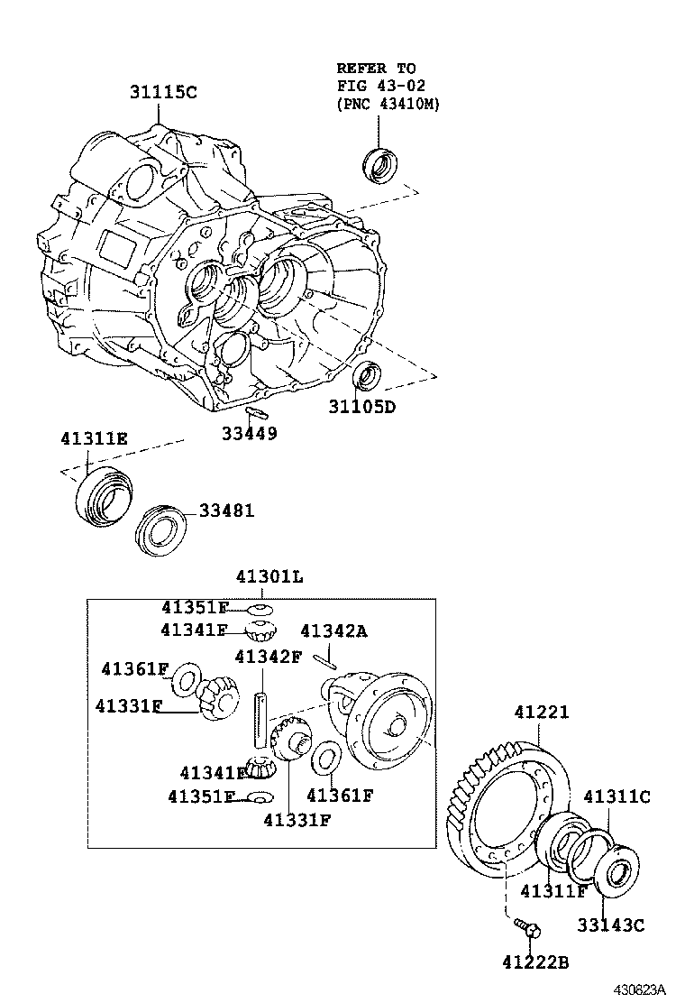 41201-33030 FINAL GEAR KIT, DIFFERENTIAL, FRONT product image