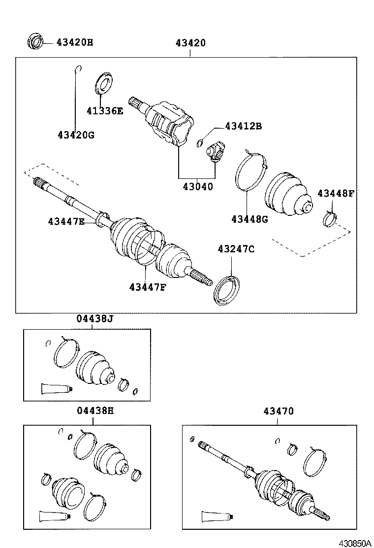 43044-22010 BRACKET, DRIVE SHAFT BEARING product image