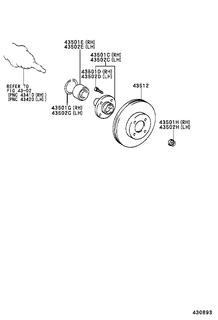 90363-40066 BEARING (FOR FRONT AXLE HUB RH) product image