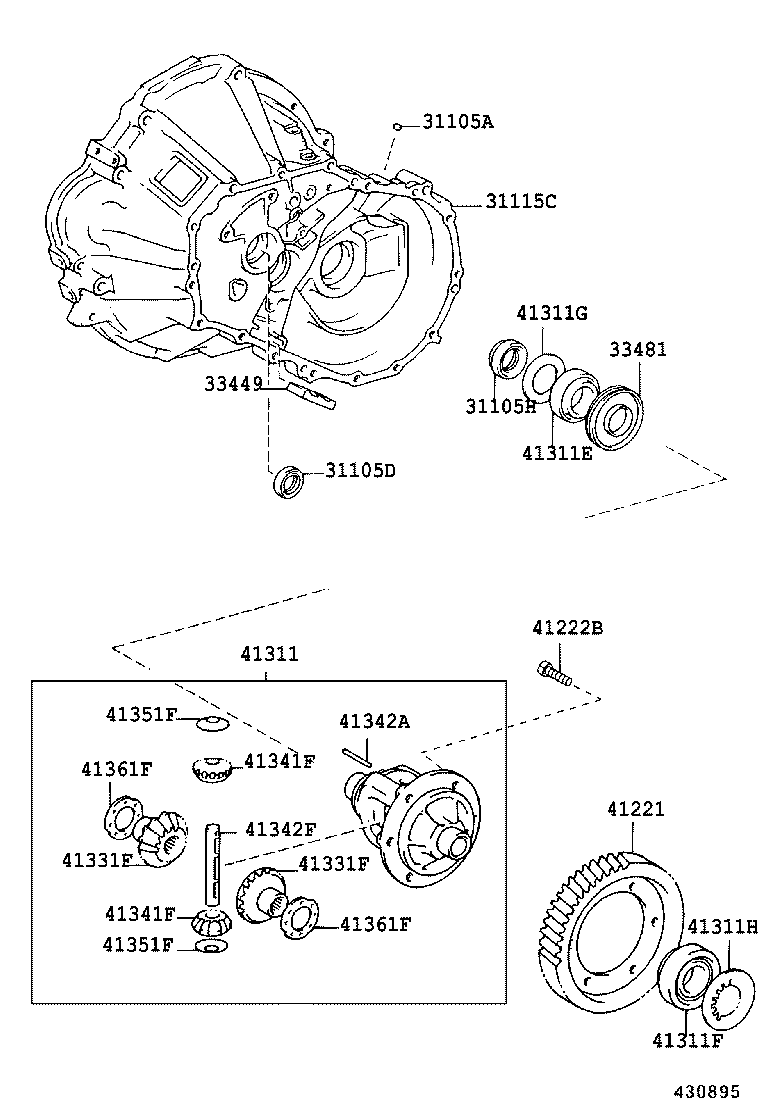 90311-35051 SEAL, OIL, NO.2(FOR TRANSAXLE CASE) product image