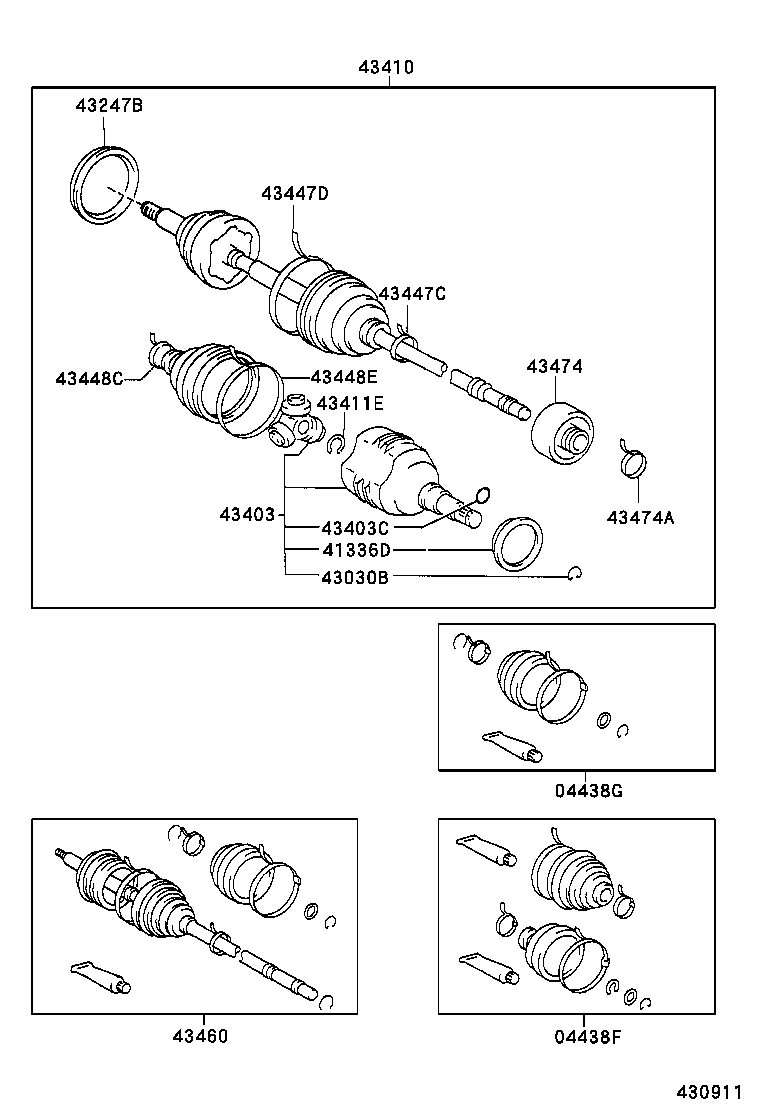 90311-40025 OIL SEAL, FRONT DRIVE SHAFT, RH product image
