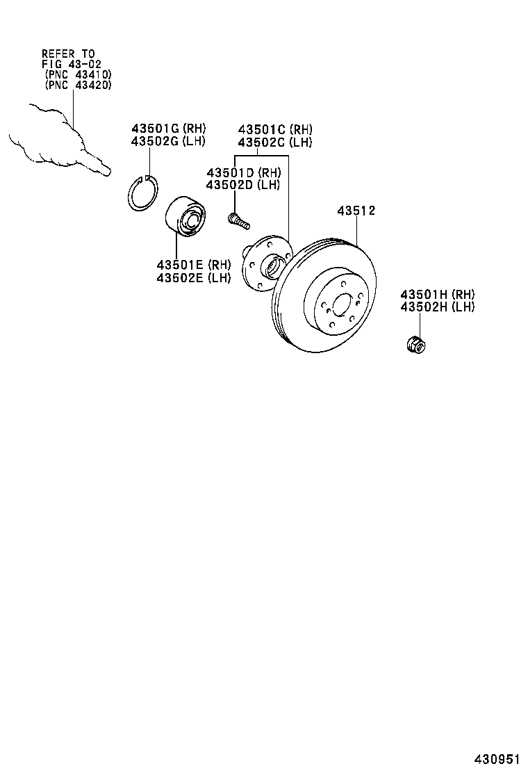 43512-32301 DISC, FRONT product image
