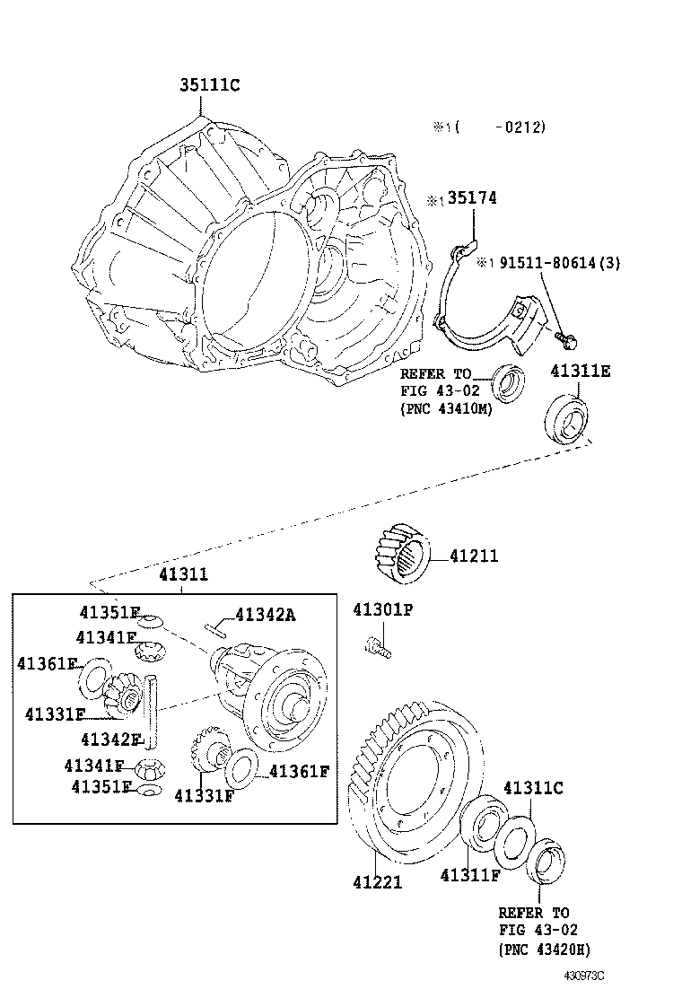 41201-33030 FINAL GEAR KIT, DIFFERENTIAL, FRONT product image