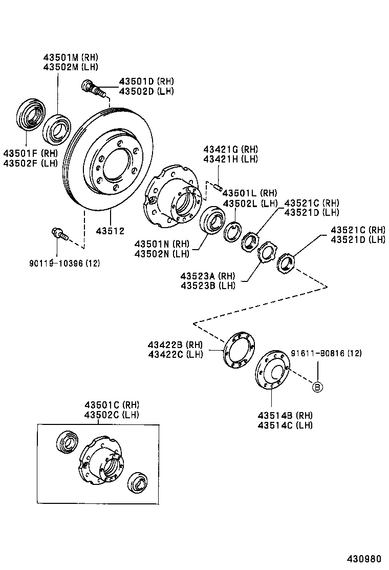 43512-04030 DISC, FRONT product image