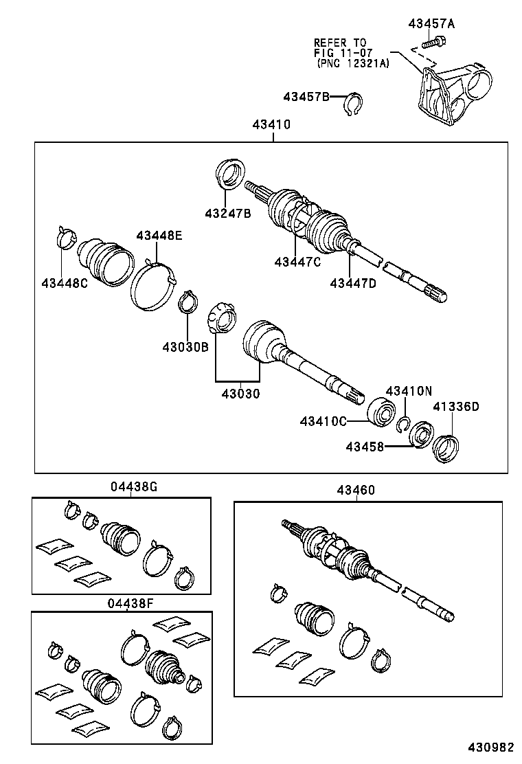 04438-06150 BOOT KIT, FRONT DRIVE SHAFT INBOARD JOINT, RH product image
