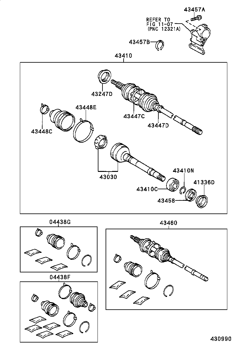 43030-08020 JOINT ASSY, FRONT DRIVE INBOARD, RH product image