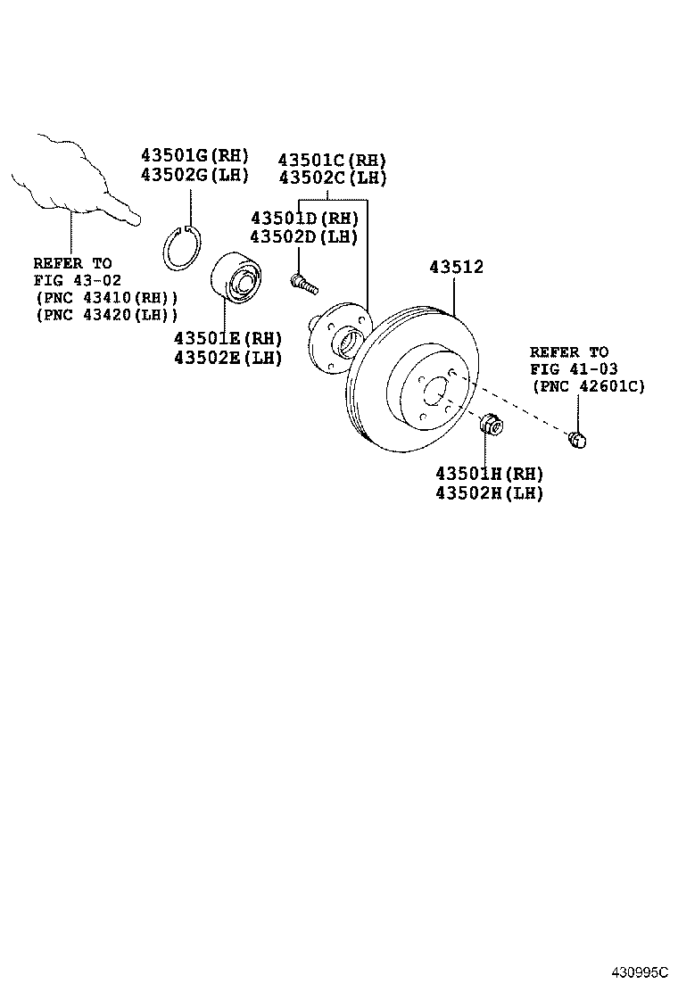 43512-52080 DISC, FRONT product image