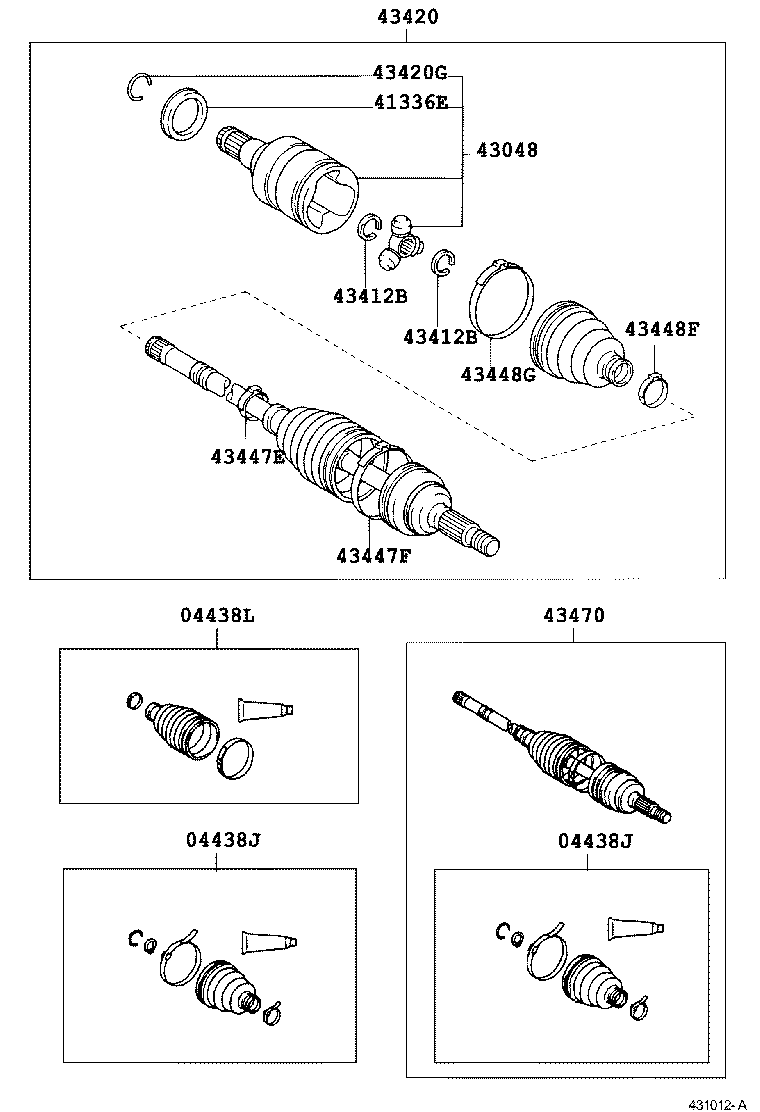 41336-02030 COVER, FRONT DRIVE SHAFT DUST, RH product image