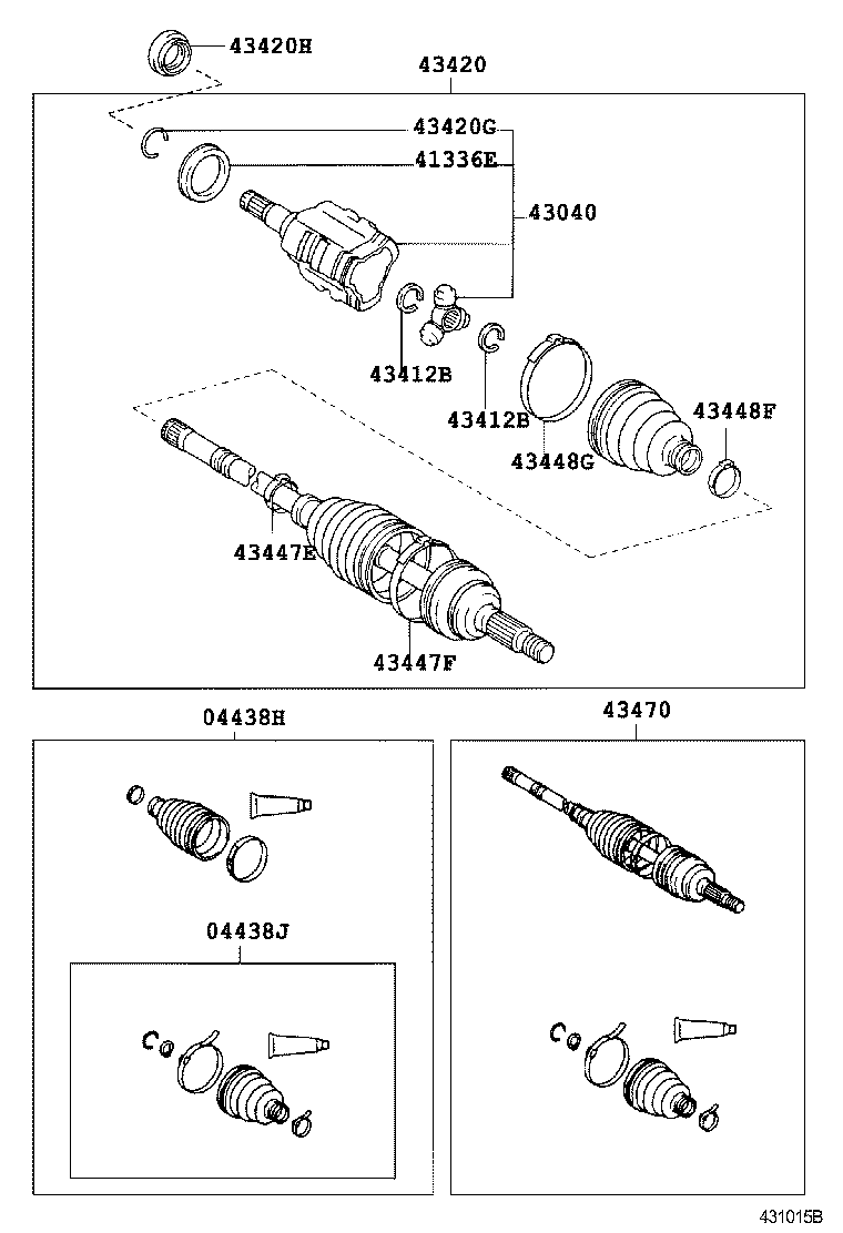 04438-02230 BOOT KIT, FRONT DRIVE SHAFT INBOARD JOINT, RH product image