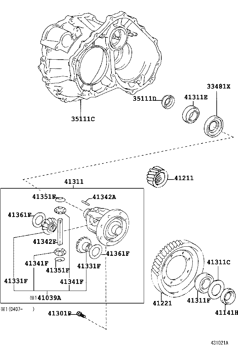 31115-33014 CASE, FRONT TRANSAXLE(MTM) product image