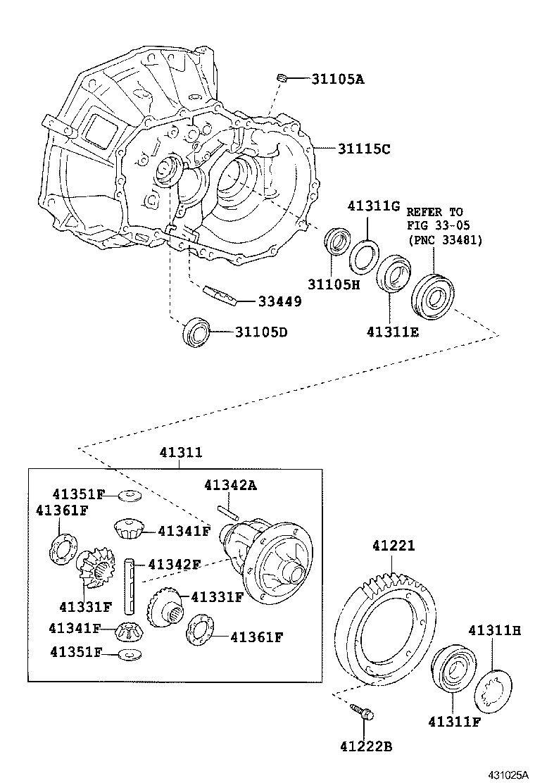 41341-0D030 PINION, FRONT DIFFERENTIAL product image