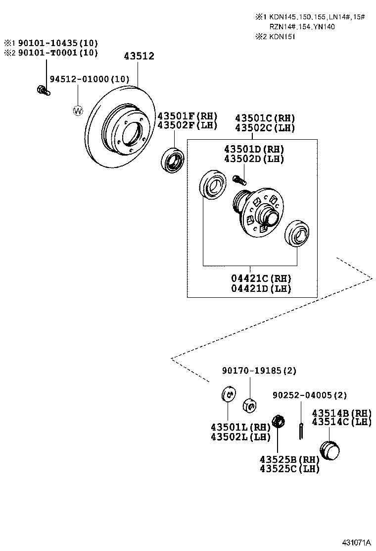 43512-04030 DISC, FRONT product image