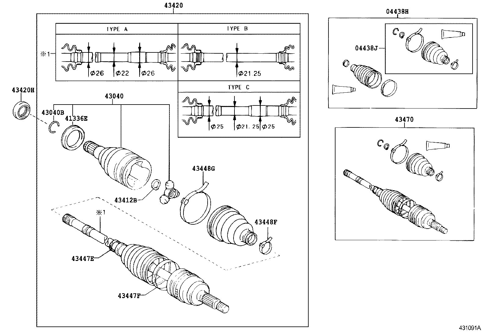 90311-38074 OIL SEAL, FRONT DRIVE SHAFT, RH product image