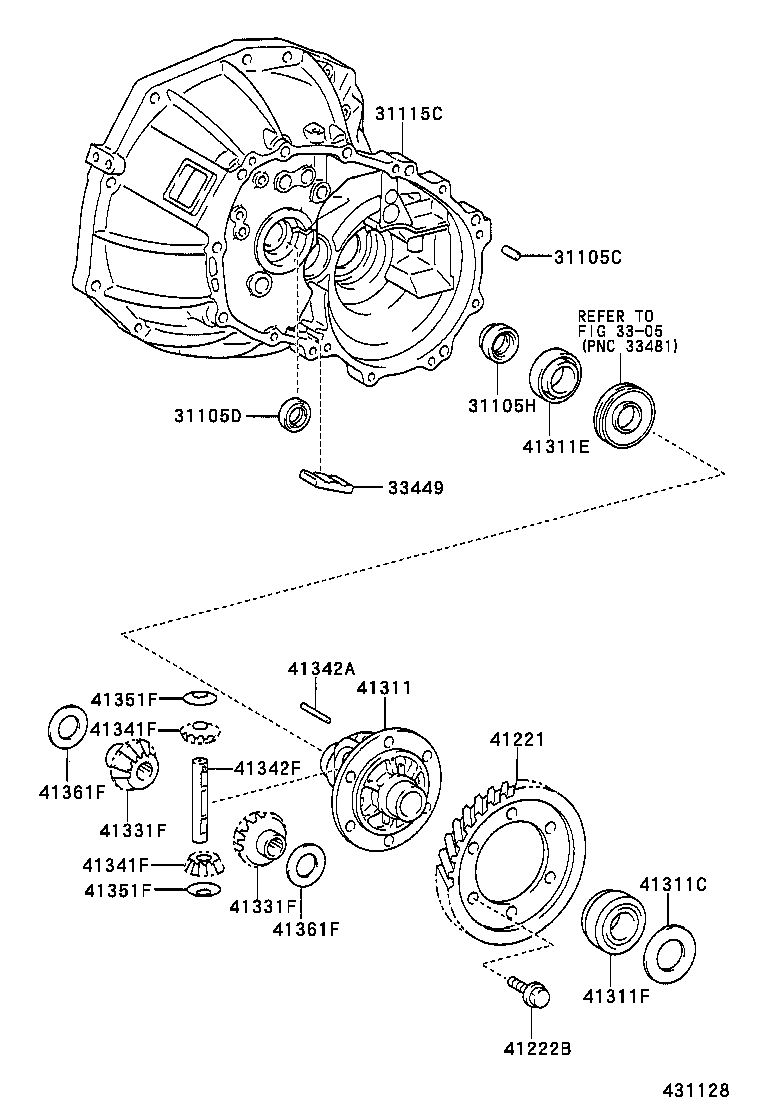 41341-0D020 PINION, FRONT DIFFERENTIAL product image