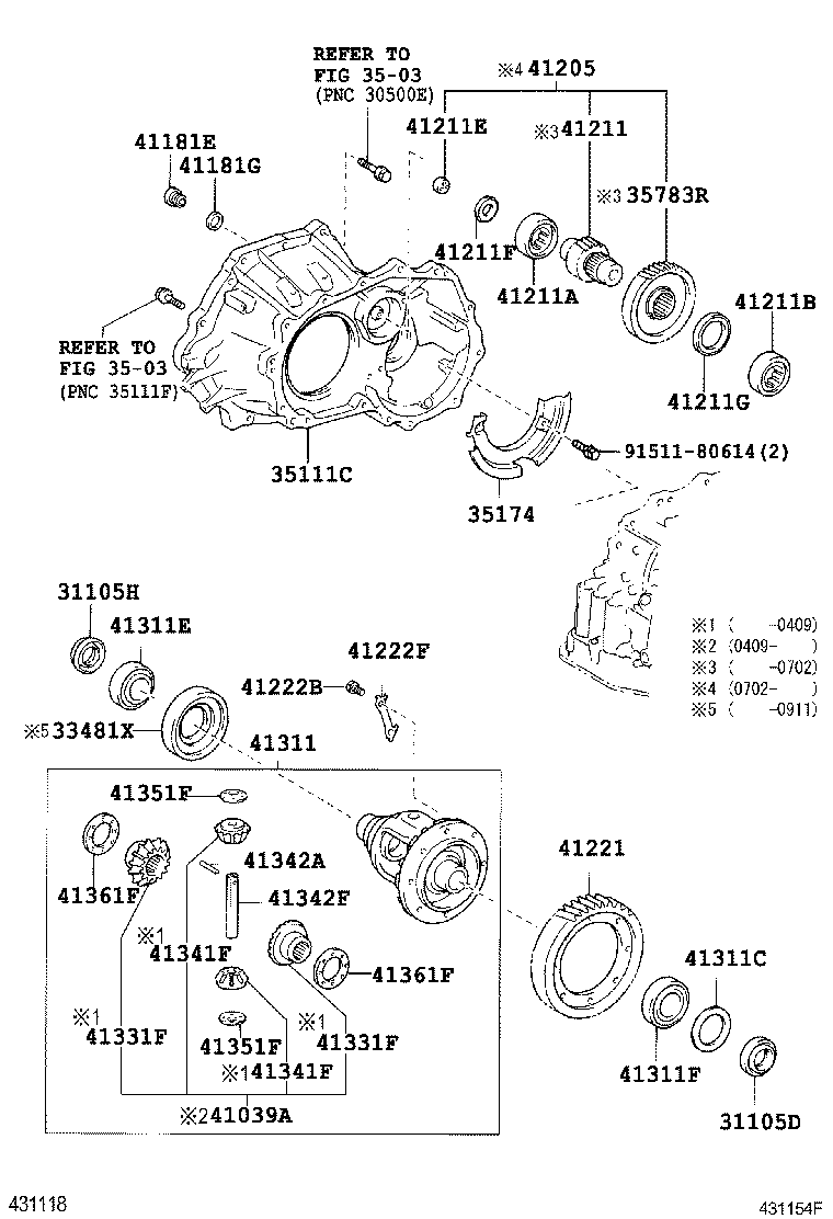 41341-0D020 PINION, FRONT DIFFERENTIAL product image
