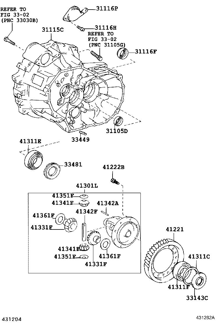 31115-20080 CASE, FRONT TRANSAXLE(MTM) product image