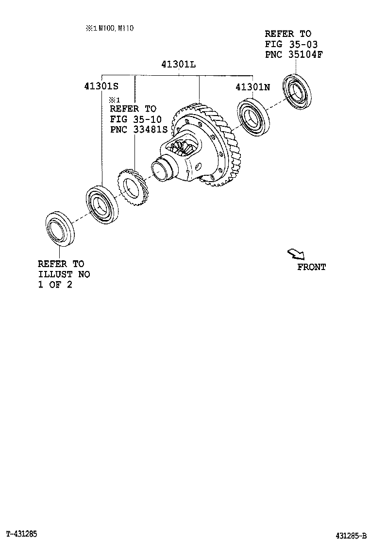 41100-97205 CASE SUB-ASSY, FRONT DIFFERENTIAL, NO.1 product image