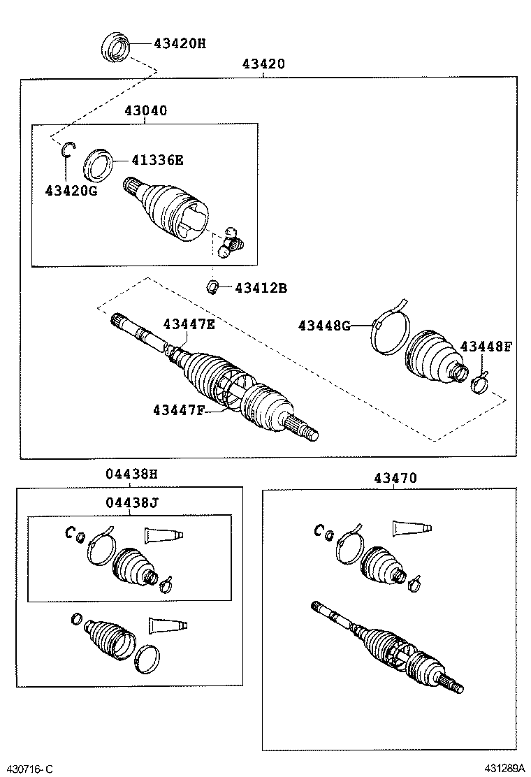 04437-12090 BOOT KIT, FRONT DRIVE SHAFT INBOARD JOINT, RH product image