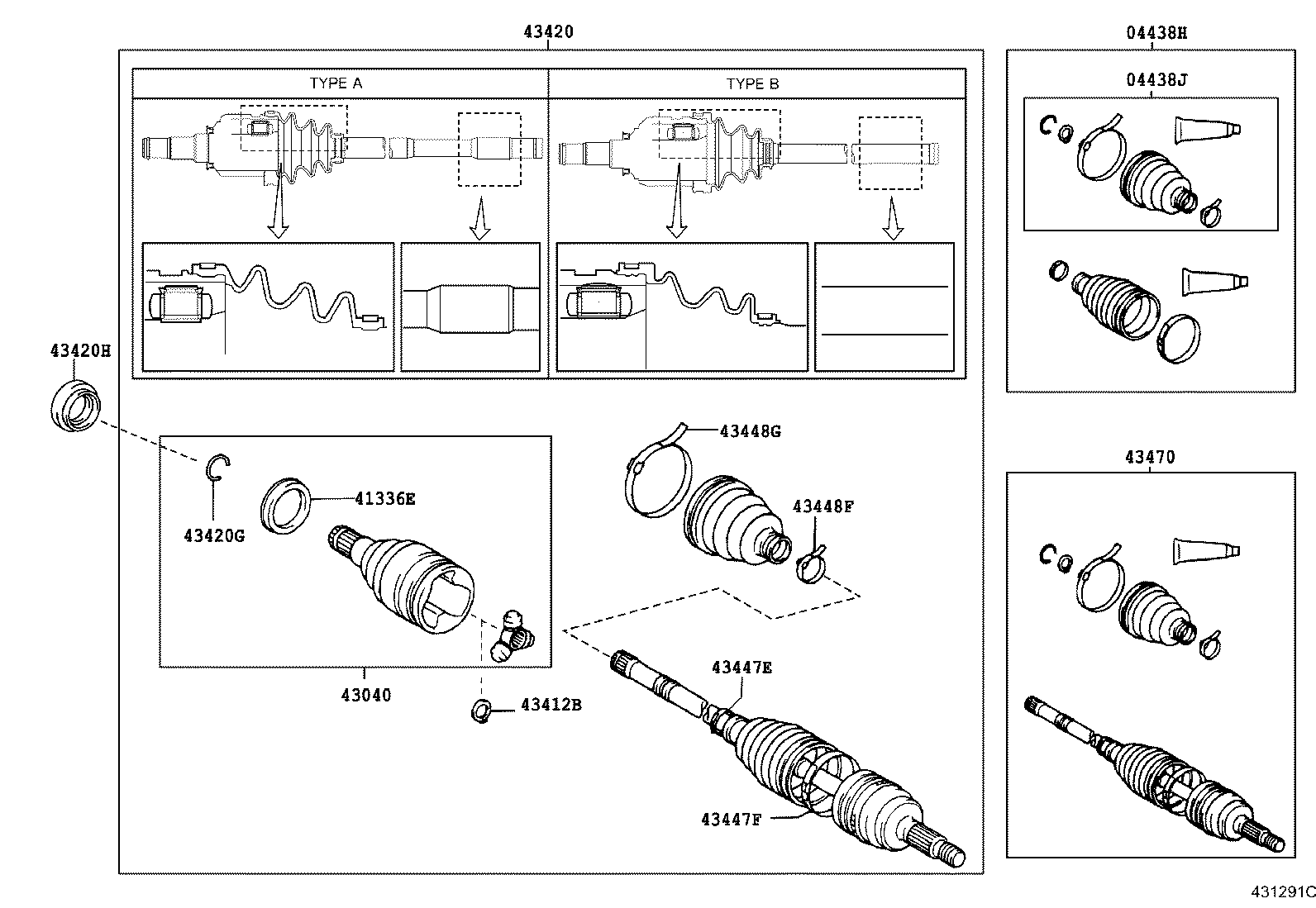 04437-12090 BOOT KIT, FRONT DRIVE SHAFT INBOARD JOINT, RH product image