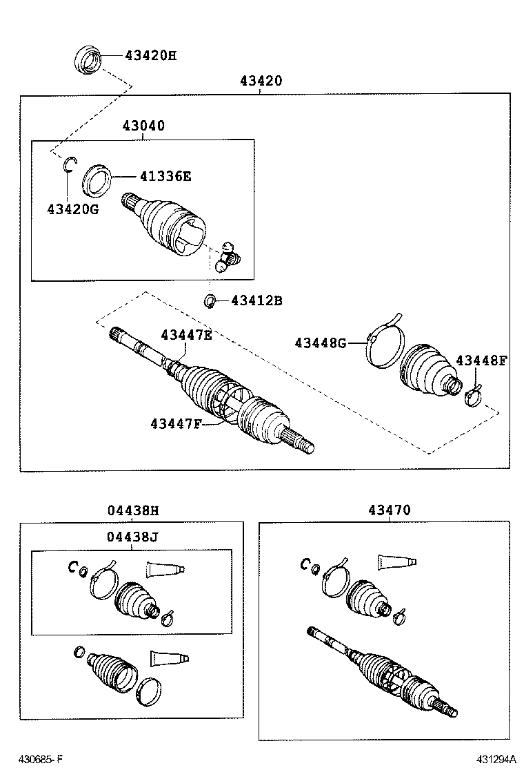 04437-12090 BOOT KIT, FRONT DRIVE SHAFT INBOARD JOINT, RH product image