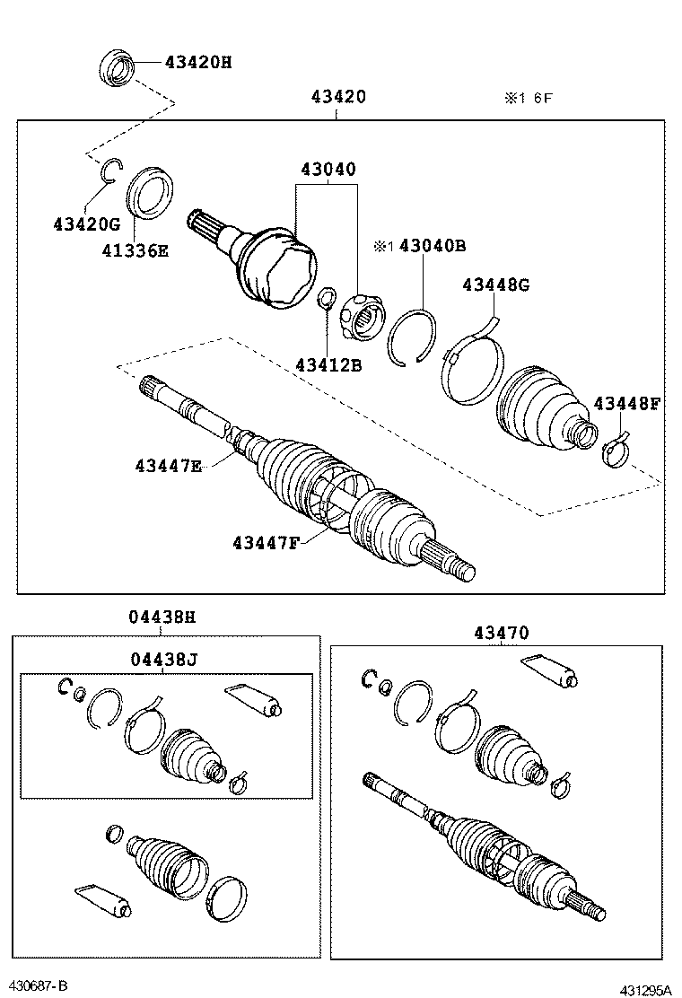 04437-12090 BOOT KIT, FRONT DRIVE SHAFT INBOARD JOINT, RH product image