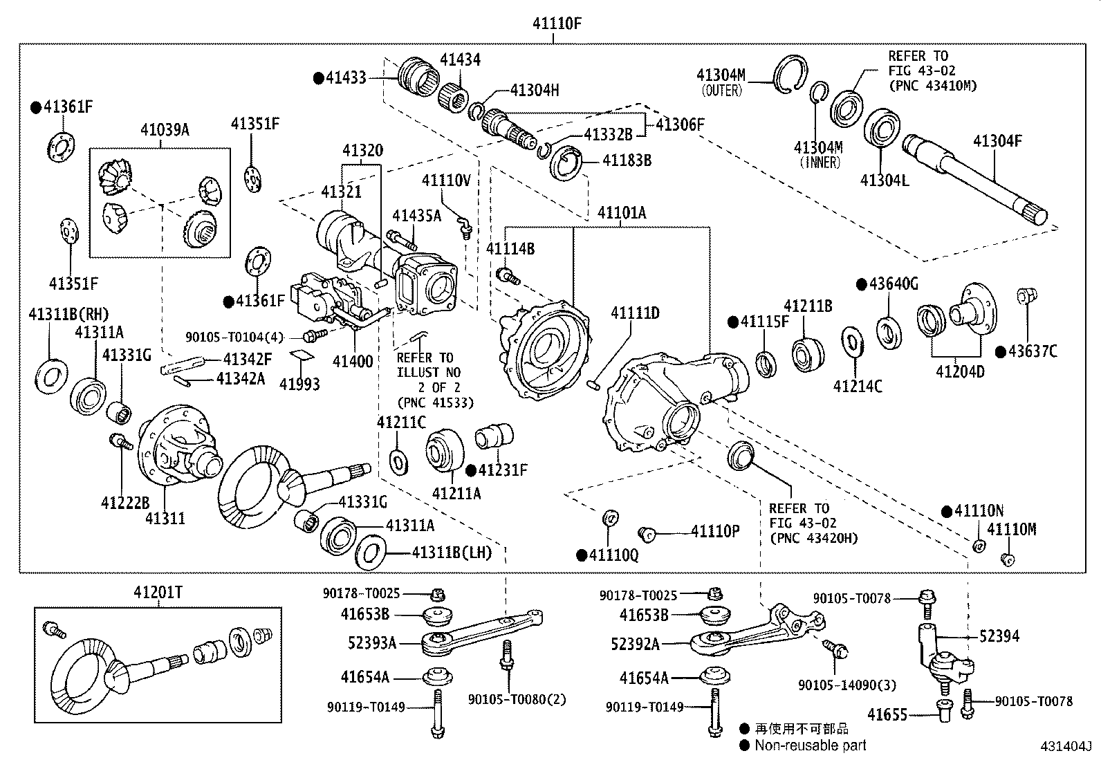 41101-0K030 CARRIER SUB-ASSY, DIFFERENTIAL, FRONT product image